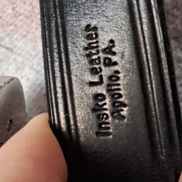 Insko leather black and silver cross club and ball Concho golf belt - Picture 4 of 5